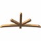 Ekena Millwork Alberta Smooth Timber Gable Bracket, Western Red Cedar, 72"W x 33"H x 3 1/2"D x 3 1/2"F, 11/12 Pitch GBW072X33X0404ALB00SWR - alternate 4